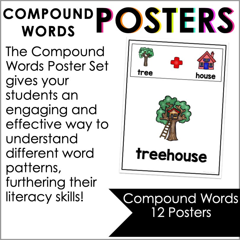 Compound Words Posters for Vocabulary and Reading Skills – Teacher Jeanell