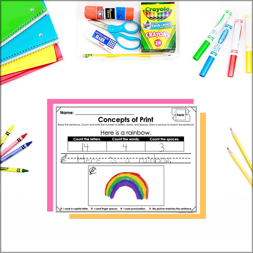 Concepts of Print & Sight Word Sentences - Teacher Jeanell
