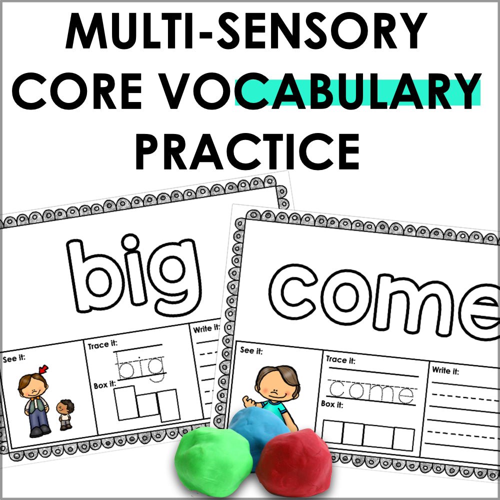 Core Vocabulary Playdough Mats - Teacher Jeanell