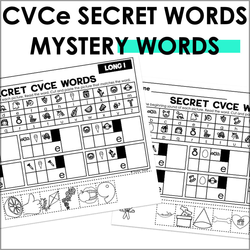 CVCe Secret Words | Silent e Mystery Words Phonemic Awareness Activities - Teacher Jeanell