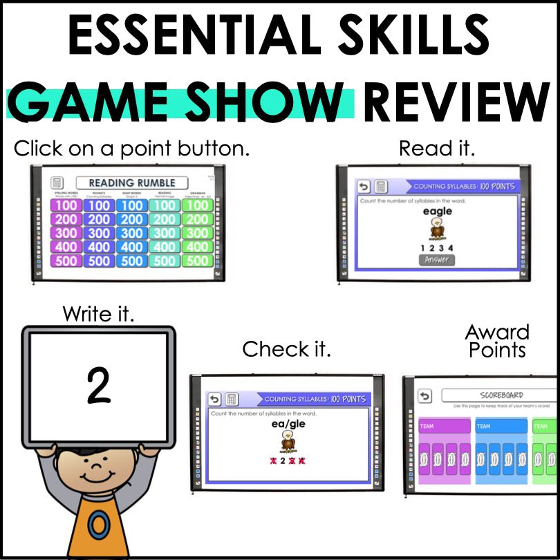 Digital Games Bundle First Grade Review End of the Year Activity - Teacher Jeanell