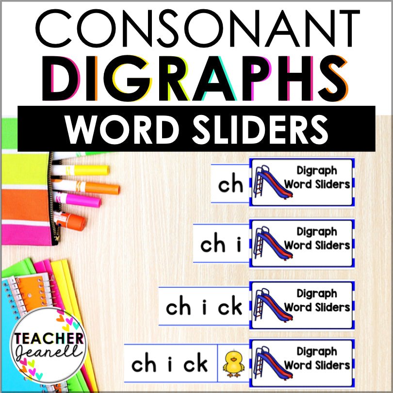 Digraph Word Sliders - Digraph Segmenting and Blending Activities ...