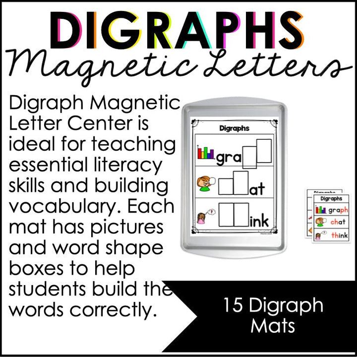 Digraphs Magnetic Letter Activities - Teacher Jeanell