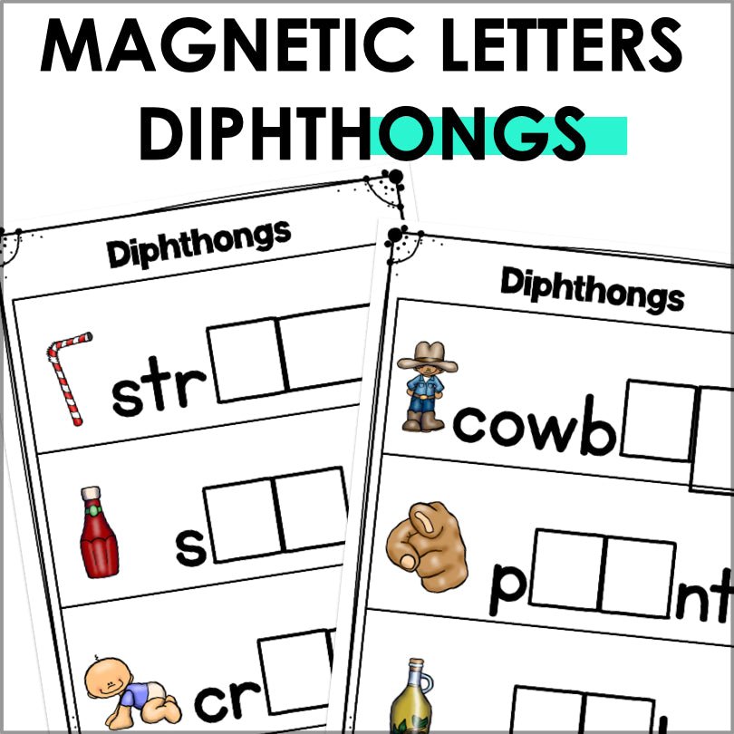 Diphthongs Magnetic Letter Activities - Teacher Jeanell