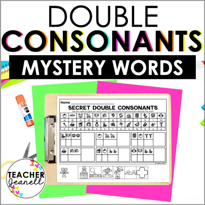 Double Consonants Secret Words Phonemic Awareness Activity - Teacher Jeanell