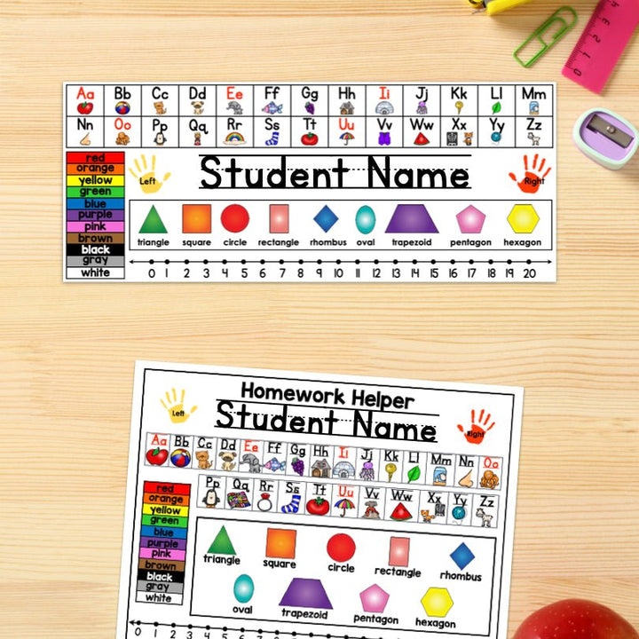 Editable Desk Name Tags / Student Desk Name Plates for Kindergarten / Homework Helper - Teacher Jeanell
