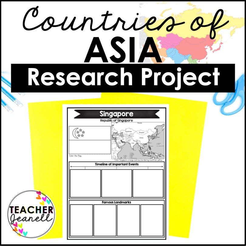 Countries of Asia Research Project for Geography and Social Studies ...