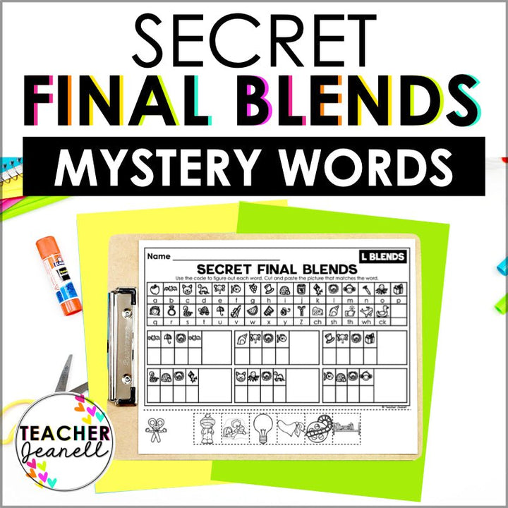 Final Consonant Blends Mystery Words - Teacher Jeanell