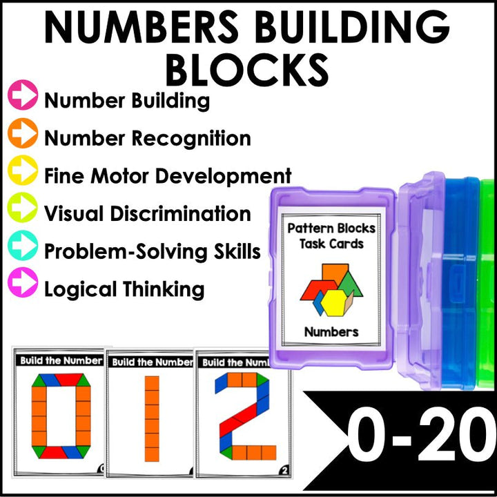 Fine Motor Skills Activities Letters and Numbers Pattern Blocks - Teacher Jeanell