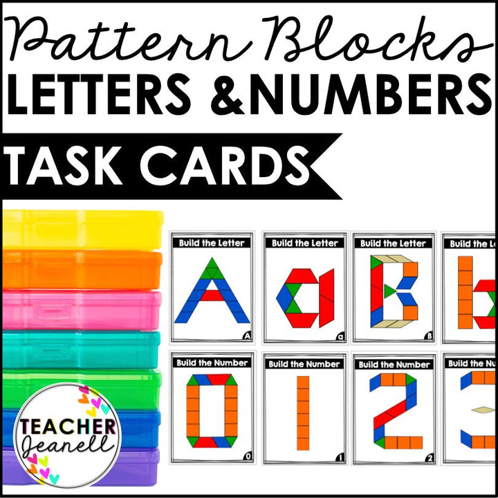 Fine Motor Skills Activities Letters and Numbers Pattern Blocks - Teacher Jeanell