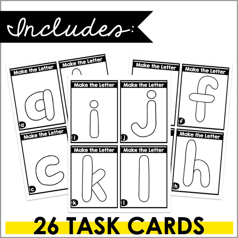 Fine Motor Skills Activities Letters and Numbers Playdough Task Cards - Teacher Jeanell