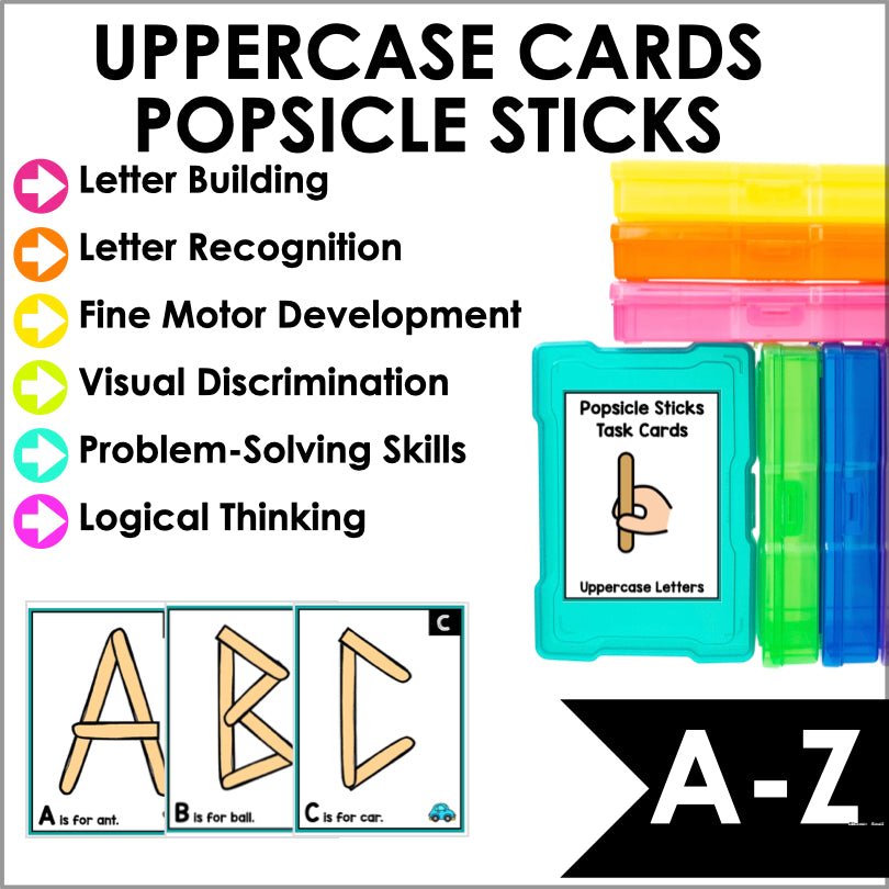 Fine Motor Skills Activities Letters and Numbers Popsicle Sticks - Teacher Jeanell