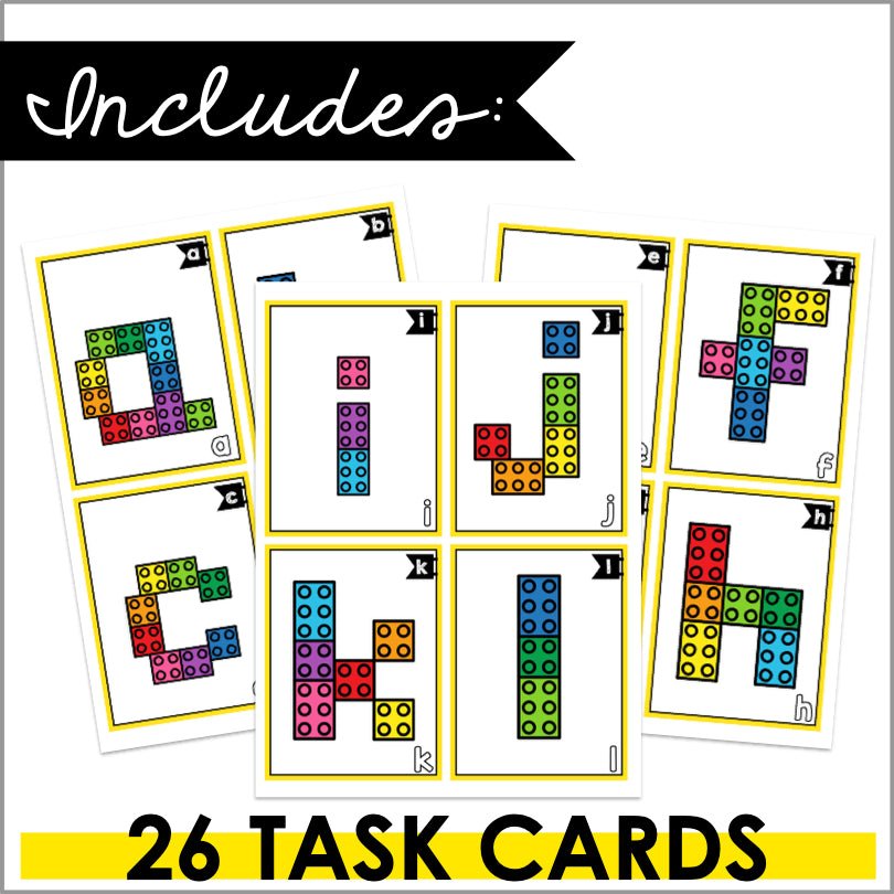 Fine Motor Task Boxes Letters and Numbers Bundle | Building Blocks - Teacher Jeanell