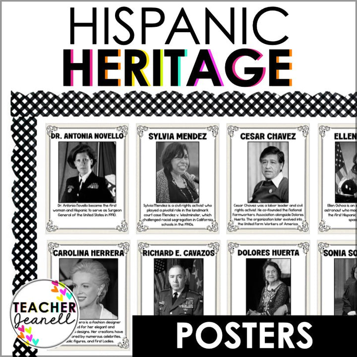 Hispanic Heritage Month Posters - Teacher Jeanell
