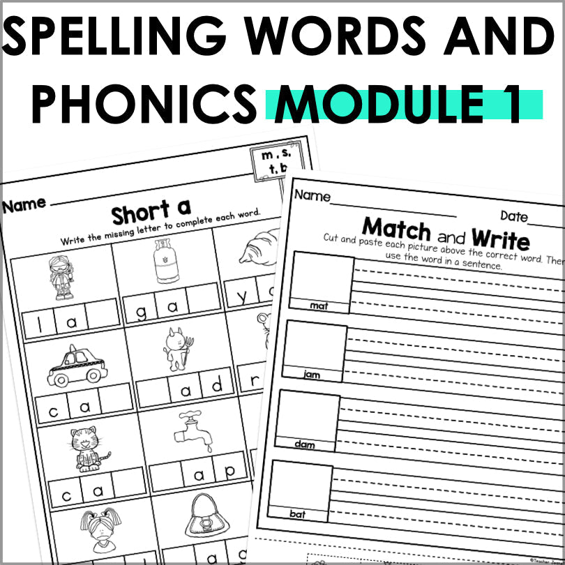 HMH Into Reading 1st Grade Spelling and Phonics Module 1 Supplement - Teacher Jeanell