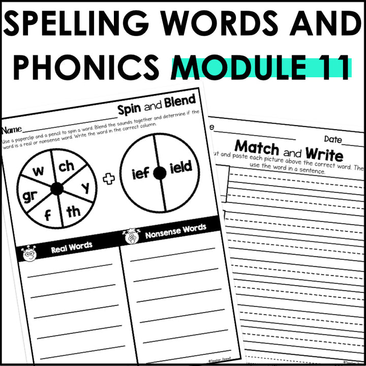 HMH Into Reading 1st Grade Spelling and Phonics Module 11 Supplement - Teacher Jeanell