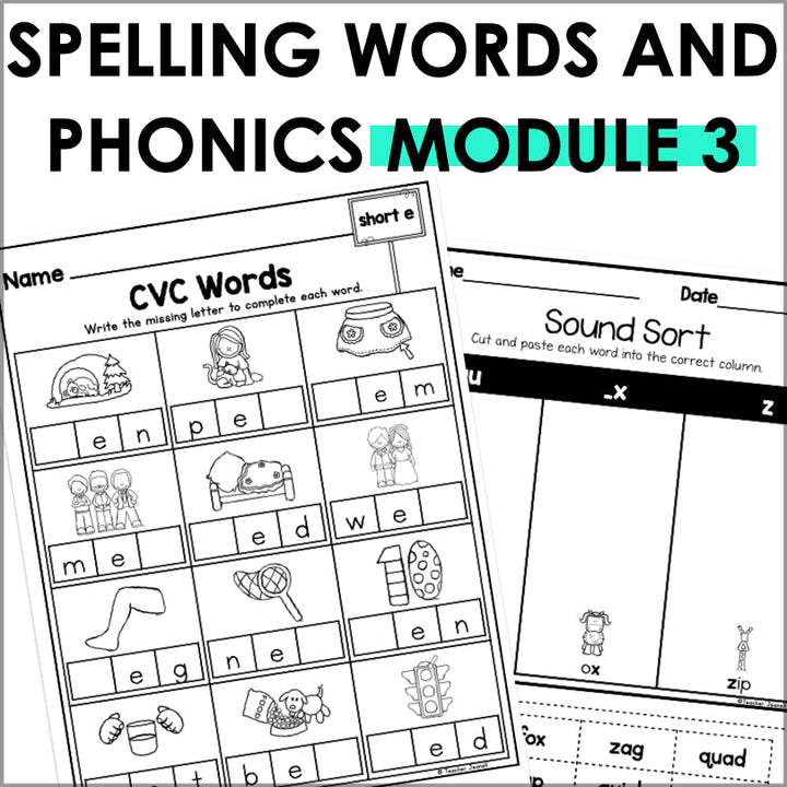 HMH Into Reading 1st Grade Spelling and Phonics Module 3 Supplement - Teacher Jeanell