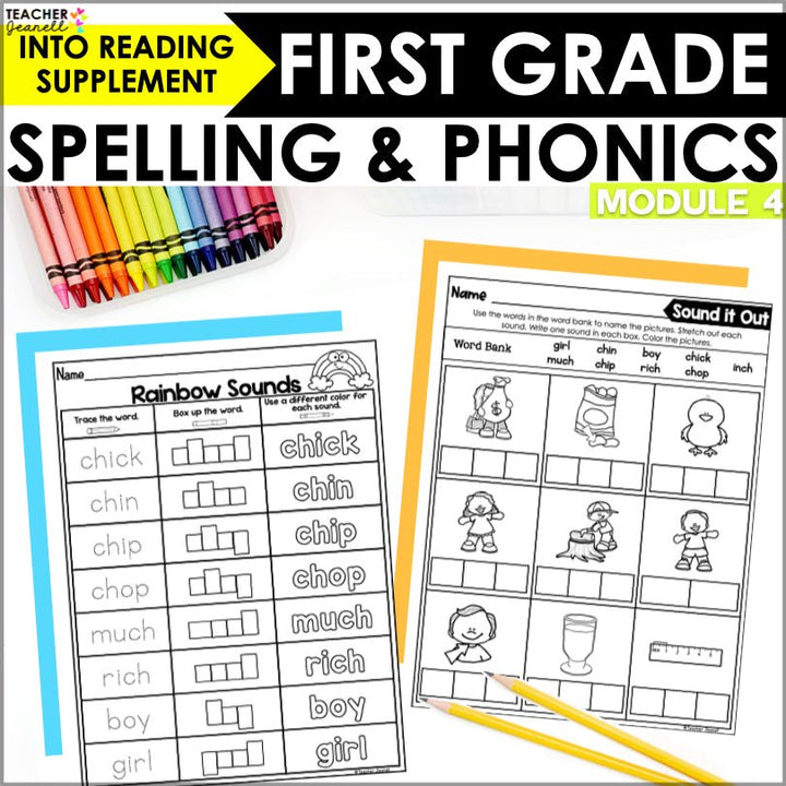 HMH Into Reading 1st Grade Spelling and Phonics Module 4 Supplement - Teacher Jeanell