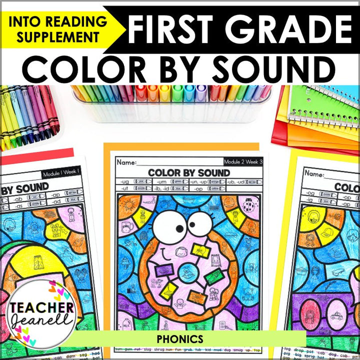 HMH Into Reading Color by Code First Grade Phonics and Spelling Words Supplemental Resource - Teacher Jeanell