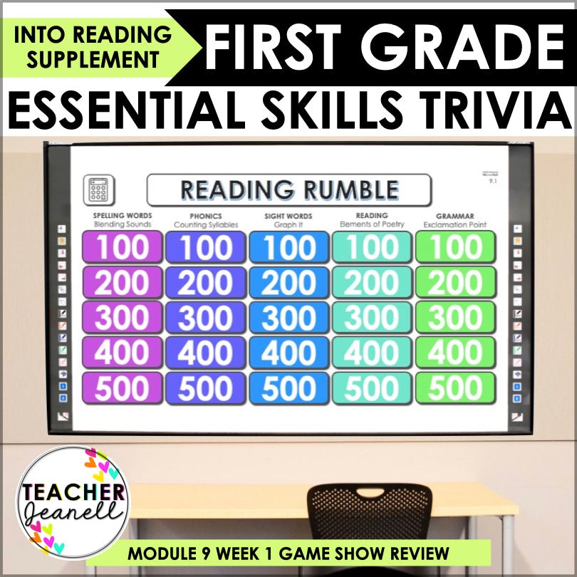 HMH Into Reading Module 9 Week 1 First Grade Trivia Game Supplement - Teacher Jeanell