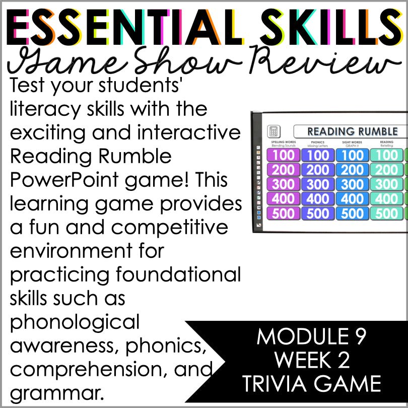 HMH Into Reading Module 9 Week 2 First Grade Trivia Game Supplement - Teacher Jeanell