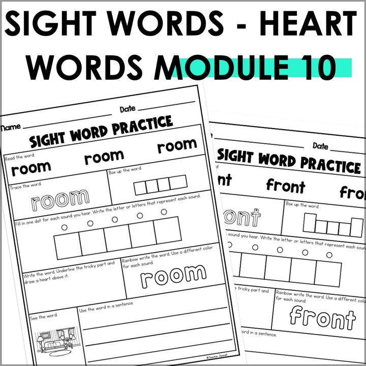Into Reading 1st Grade Sight Word Practice Module 10 Supplement - Heart Words - Teacher Jeanell