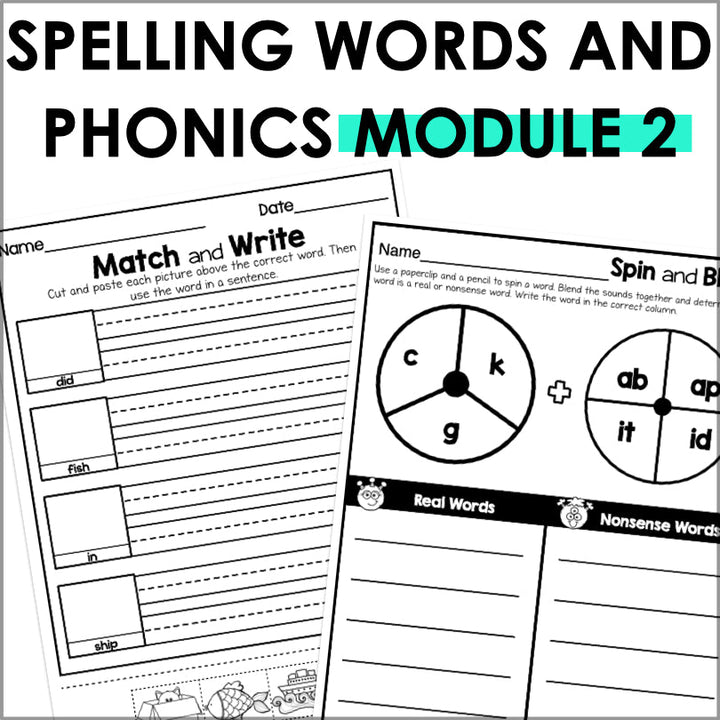 Into Reading 1st Grade Spelling and Phonics Module 2 Supplement - Teacher Jeanell