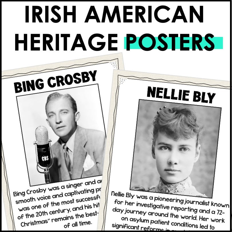 Irish American Heritage Month Bulletin Board Posters - Teacher Jeanell