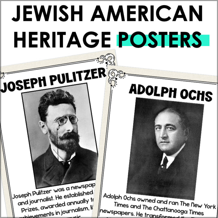 Jewish American Heritage Month Poster Set - Teacher Jeanell