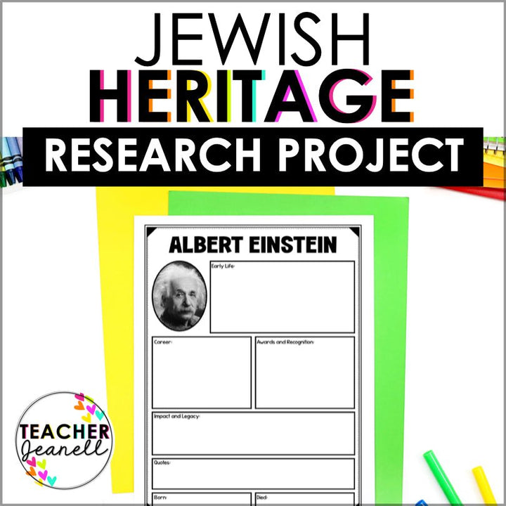 Jewish American Heritage Month Research Project - Teacher Jeanell