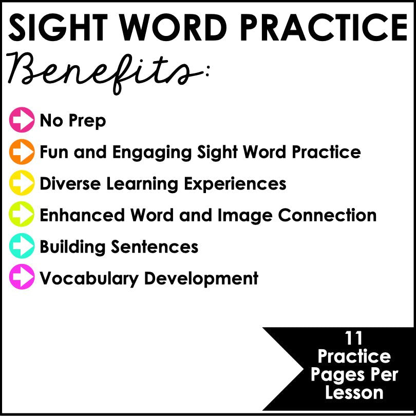 Journeys Kindergarten Units 1-3 Sight Word Practice Supplement - Teacher Jeanell