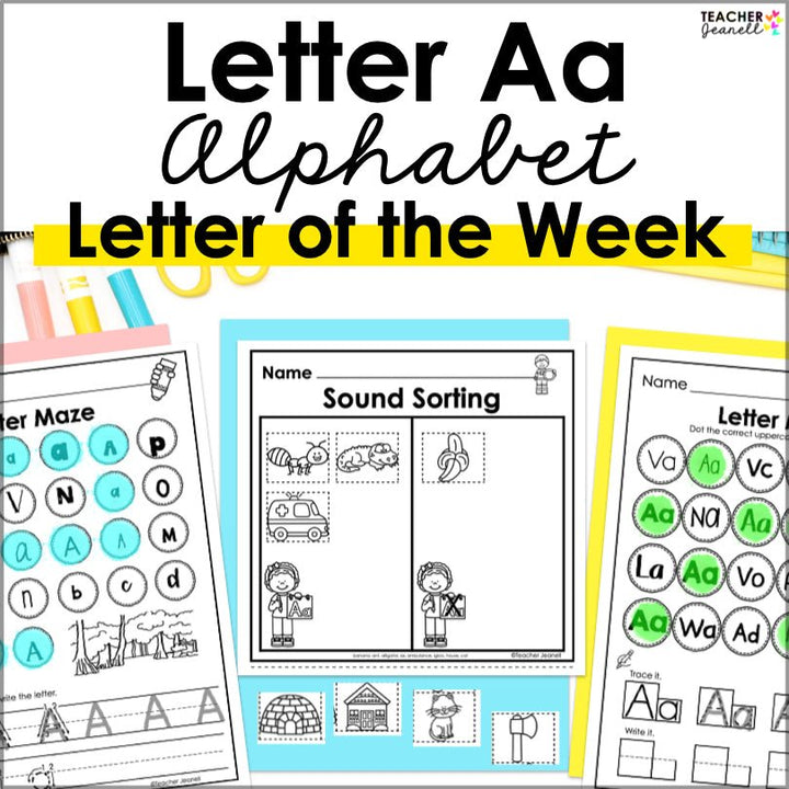Letter A Activities | Letter of the Week Worksheets FREE - Teacher Jeanell