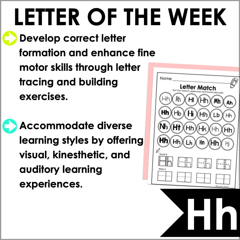 Letter H Activities | Letter of the Week Worksheets - Teacher Jeanell