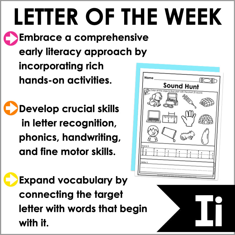 Letter I Activities | Letter of the Week Worksheets - Teacher Jeanell