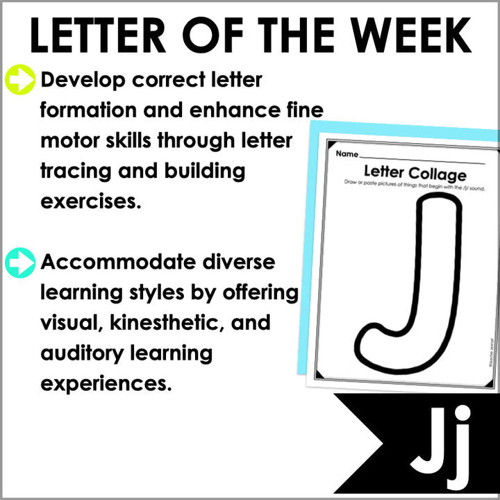 Letter J Activities | Letter of the Week Worksheets - Teacher Jeanell