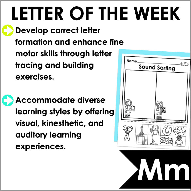 Letter M Activities | Letter of the Week Worksheets - Teacher Jeanell