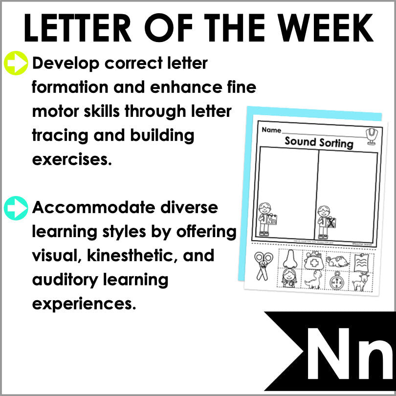 Letter N Activities | Letter of the Week Worksheets - Teacher Jeanell