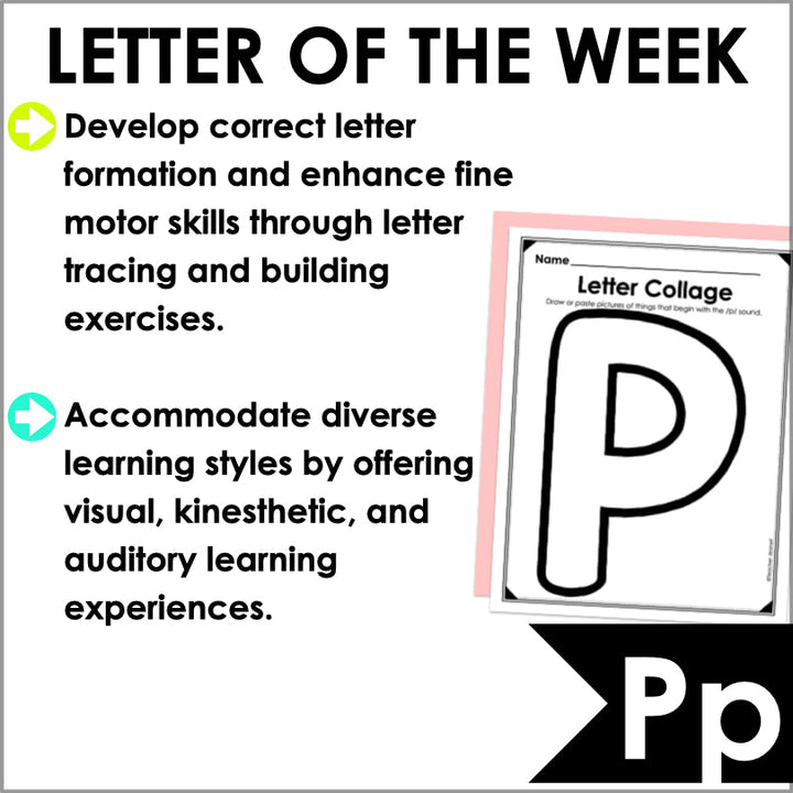 Letter P Activities | Letter of the Week Worksheets - Teacher Jeanell
