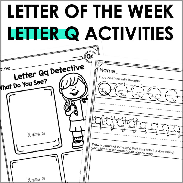 Letter Q Activities | Letter of the Week Worksheets - Teacher Jeanell