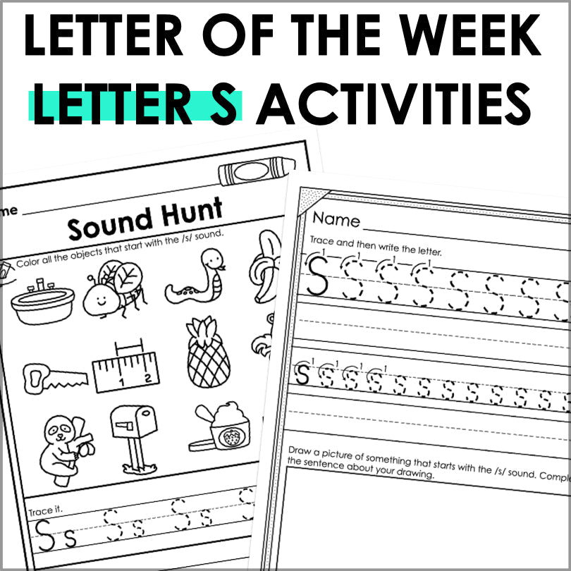 Letter S Activities | Letter of the Week Worksheets - Teacher Jeanell