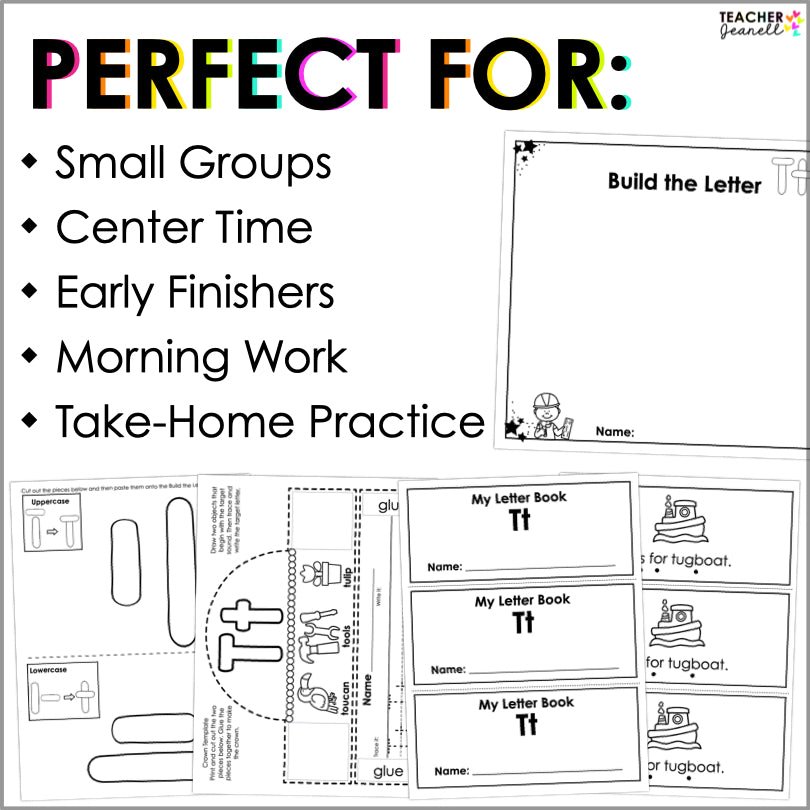 T Based Activity Letter T Activities - Letter of the Week Worksheets – Teacher Jeanell