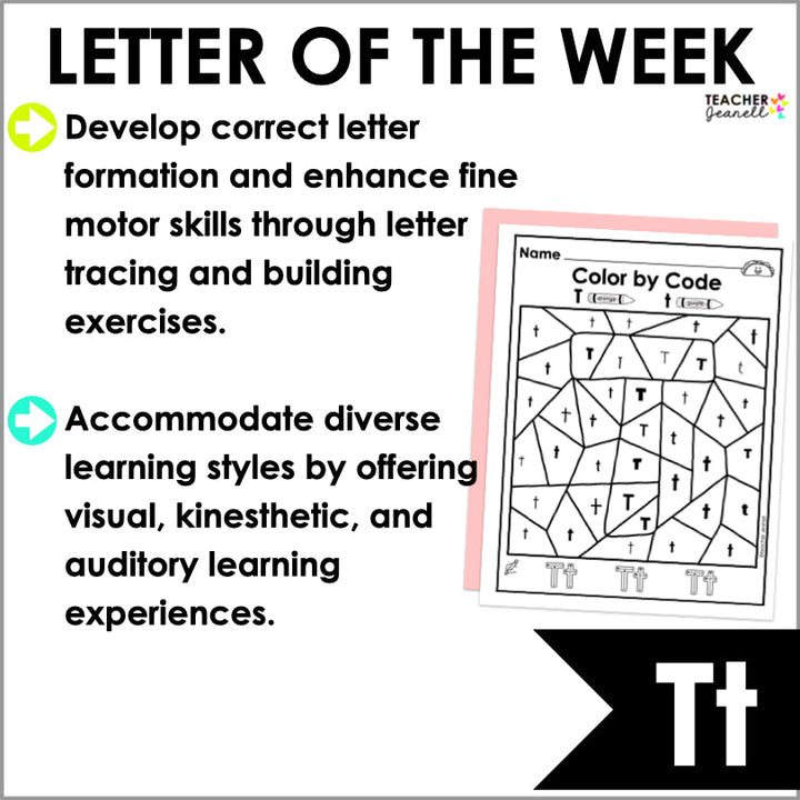 Letter T Activities | Letter of the Week Worksheets - Teacher Jeanell