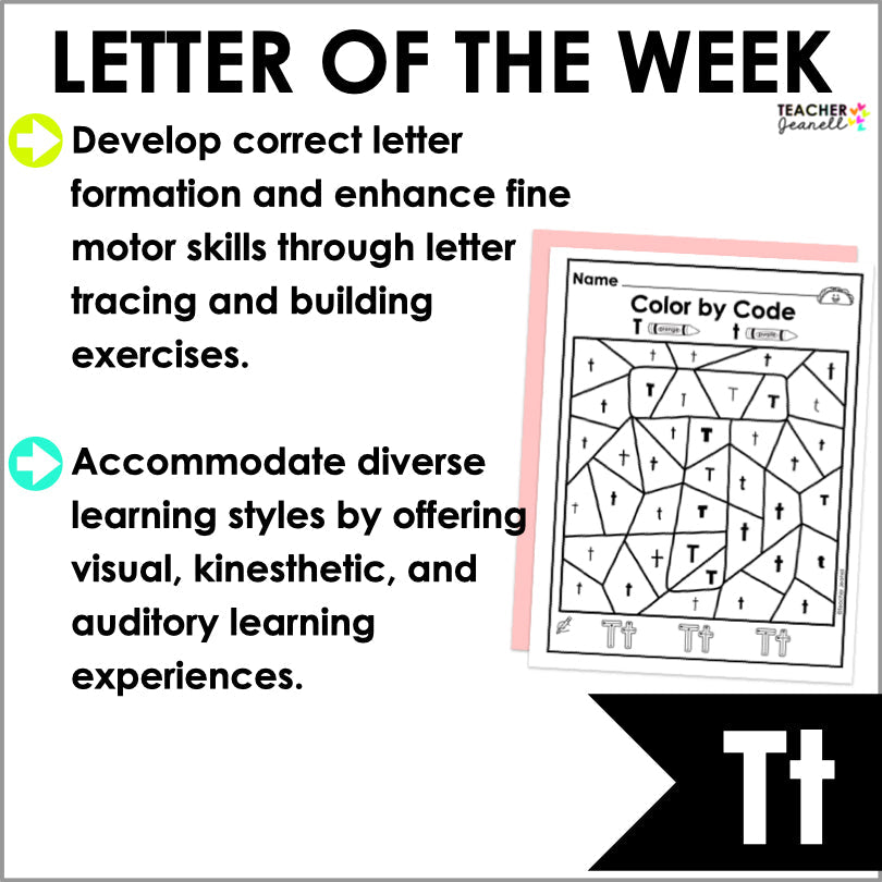 Letter T Activities - Letter of the Week Worksheets – Teacher Jeanell