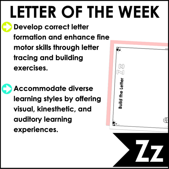 Letter Z Activities | Letter of the Week Worksheets - Teacher Jeanell