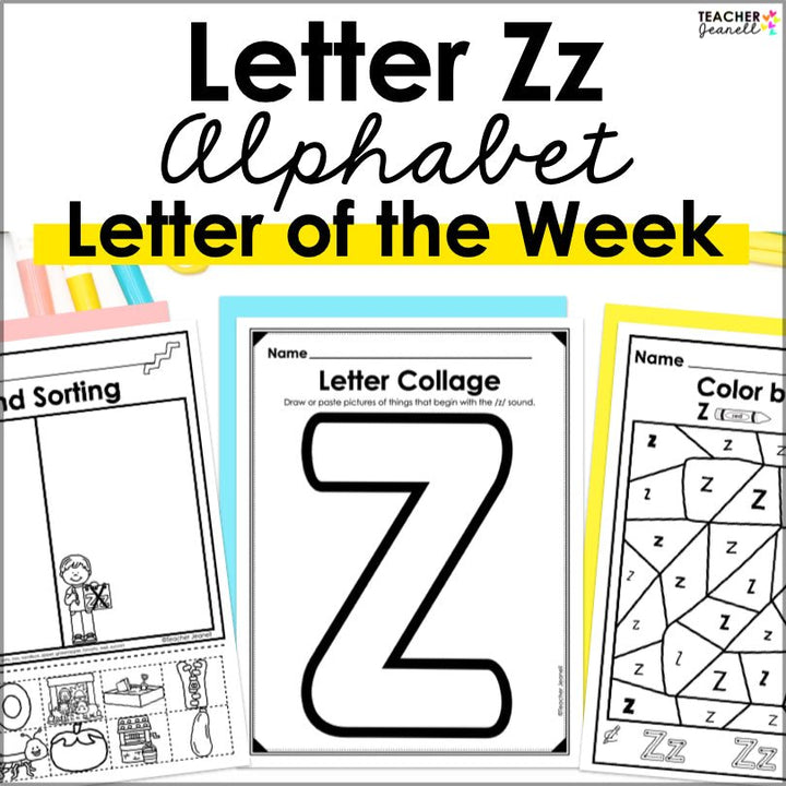 Letter Z Activities | Letter of the Week Worksheets - Teacher Jeanell