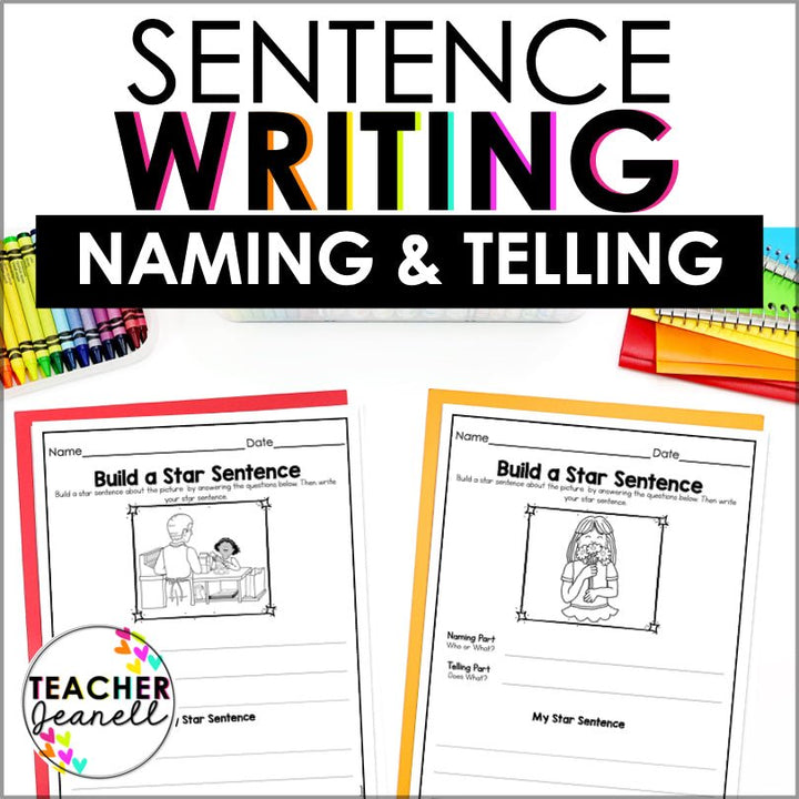 Naming and Telling Parts of a Sentence - Teacher Jeanell