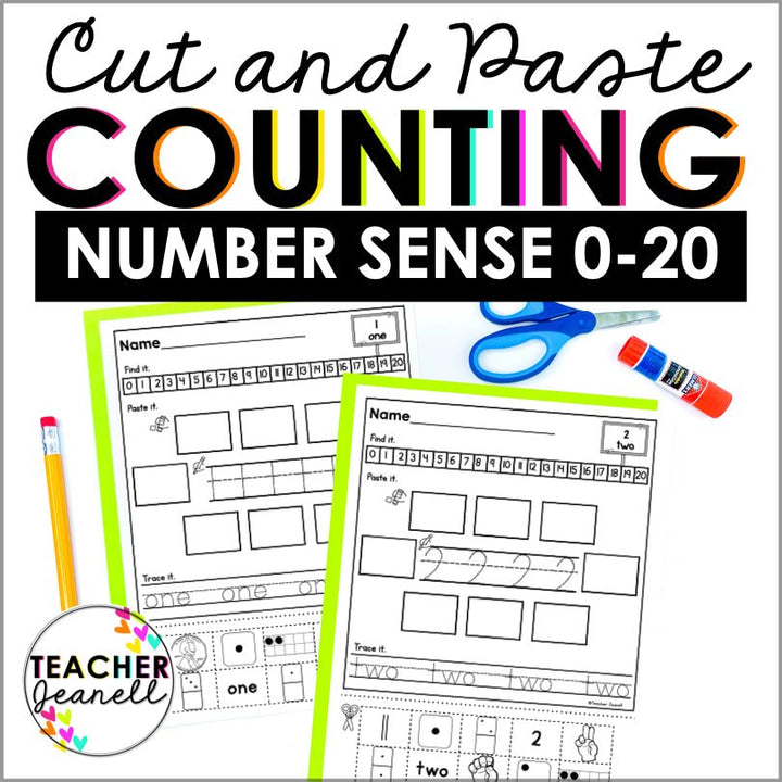 Number Sense Worksheets 0-20 - Teacher Jeanell