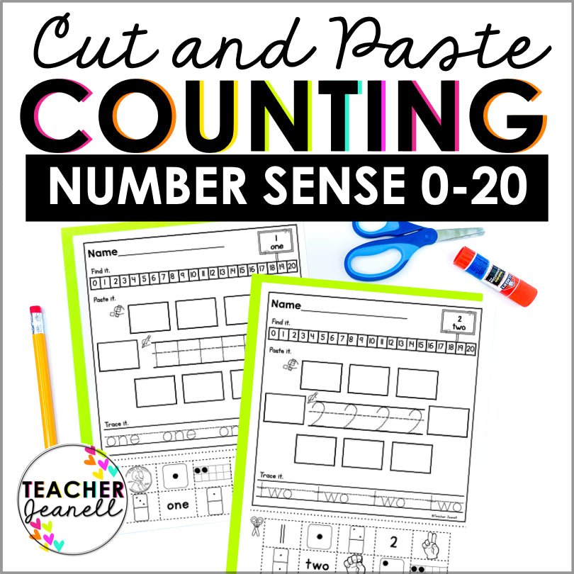 Number Sense Worksheets for Counting, Recognition, and Tracing Practice ...