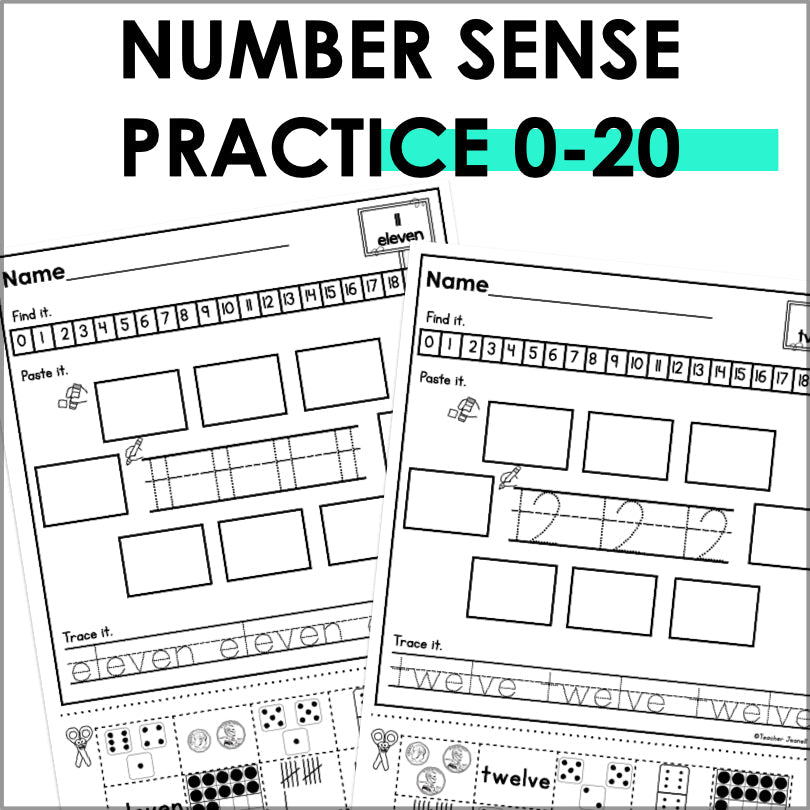Number Sense Worksheets for Counting, Recognition, and Tracing Practice ...