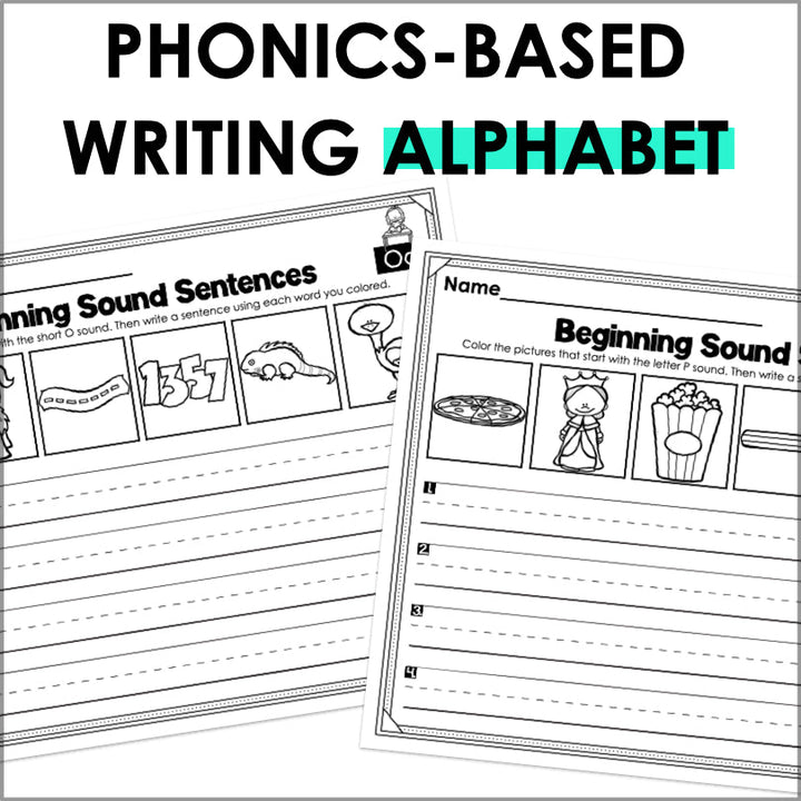 Phonics Writing Alphabet Beginning Sounds - Teacher Jeanell